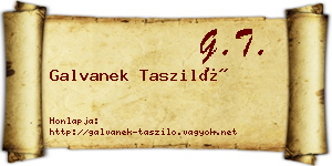 Galvanek Tasziló névjegykártya